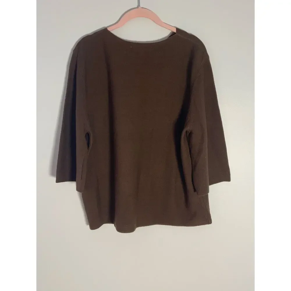 Joy Joy Boatneck‎ Sweater- Expresso knit NWT size M/L